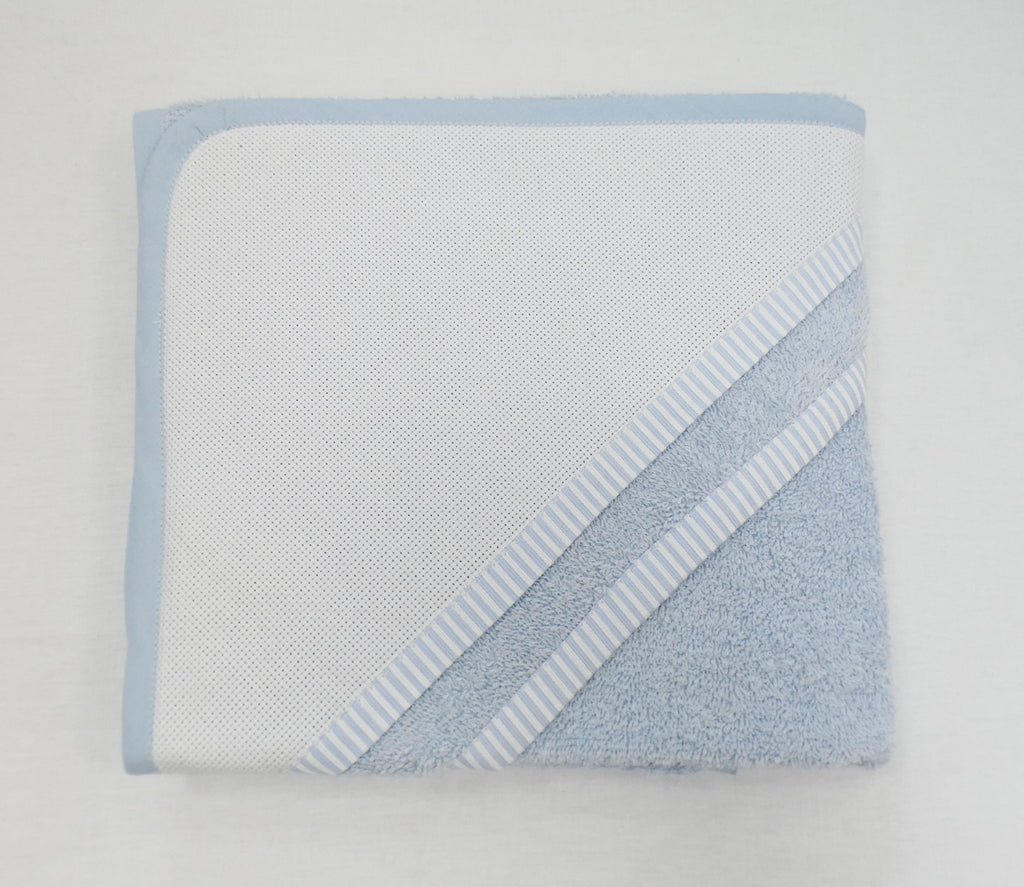 Accappatoio babycape neonato con TELA PER RICAMO A PUNTO CROCE