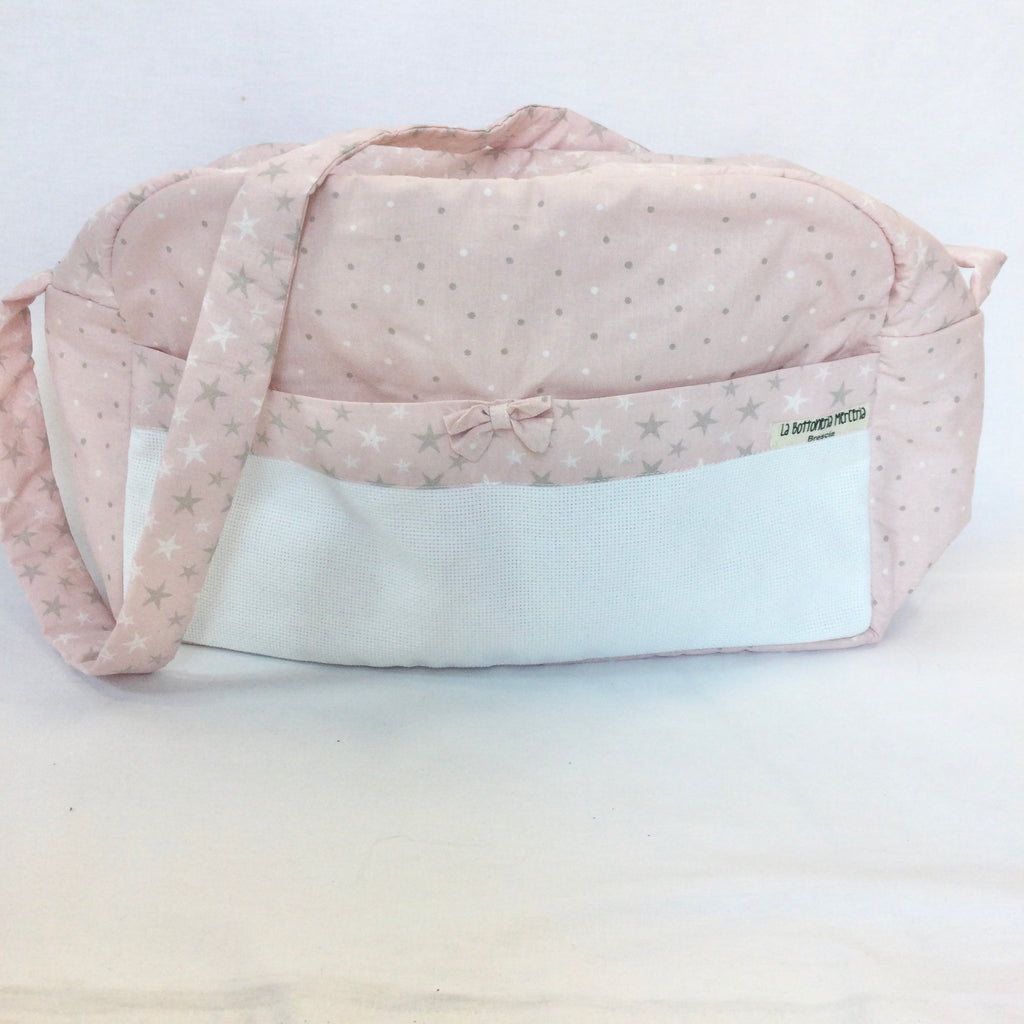 Borsa passeggino con TELA PER RICAMO A PUNTO CROCE